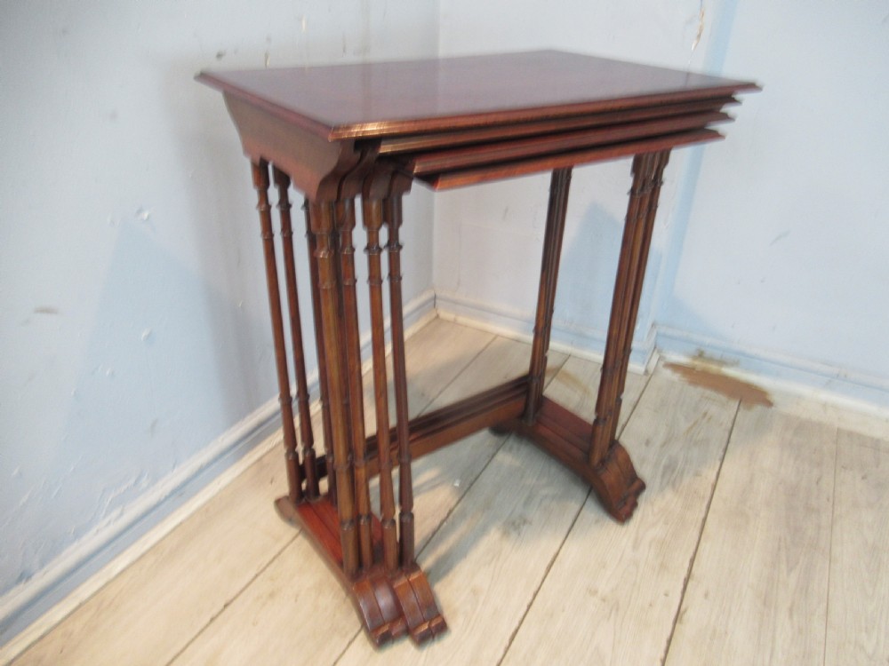 Edwardian period mahogany  nest of four tables View VII