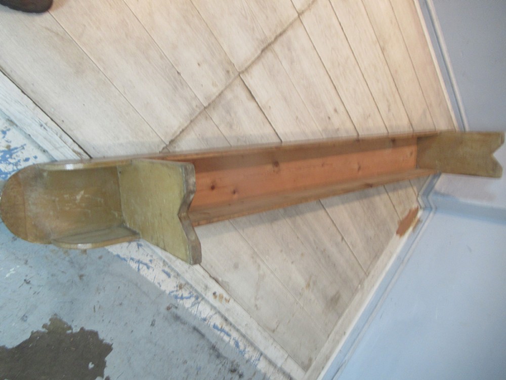 Pine long bench  form seat  View III