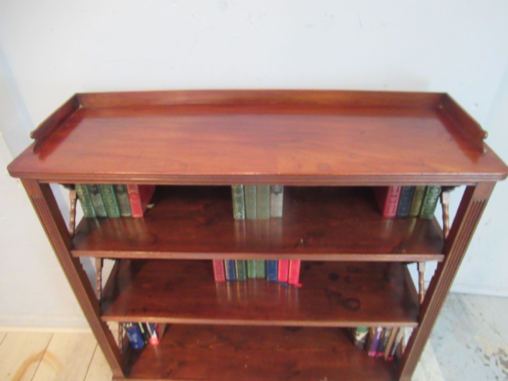 Late Victorian  mahogany open bookcase View II