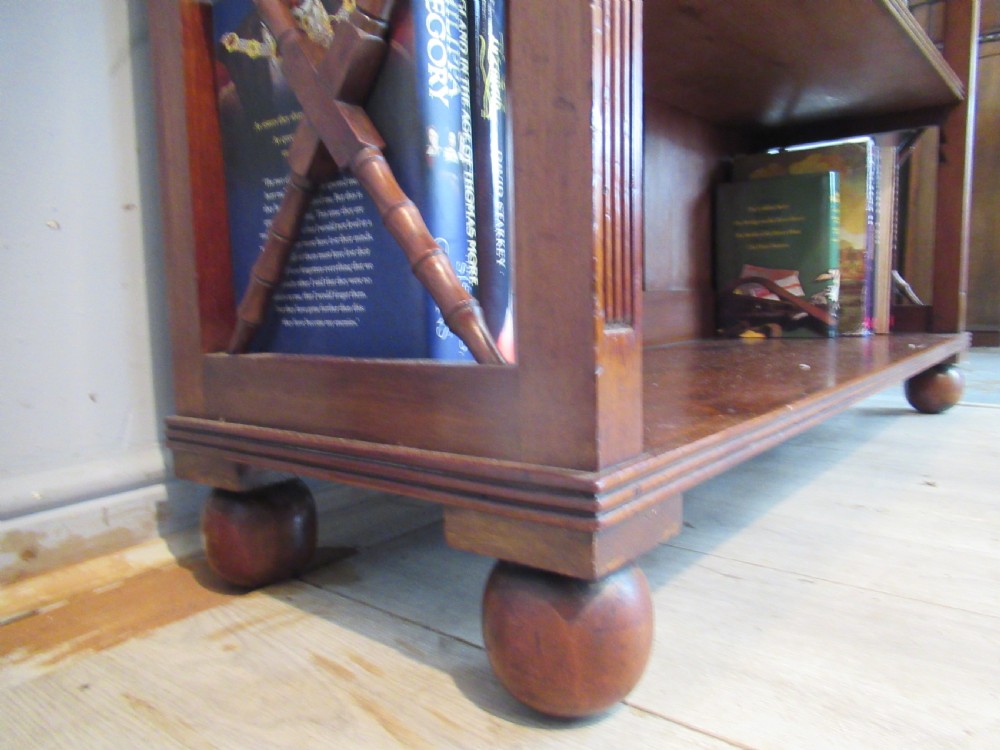 Late Victorian  mahogany open bookcase View VII