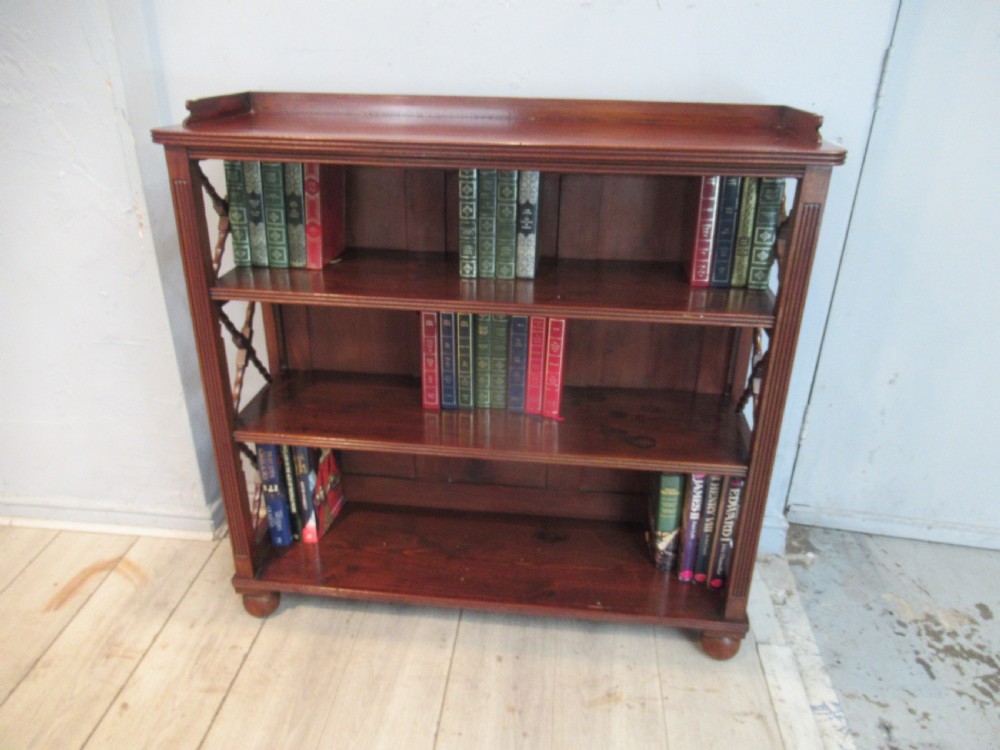 Late Victorian  mahogany open bookcase View X