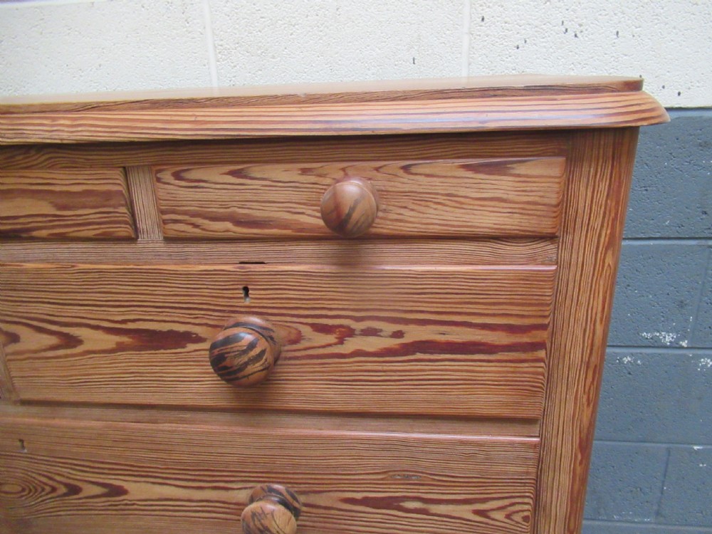 Victorian  1880s pitch pine chest of drawers View VII