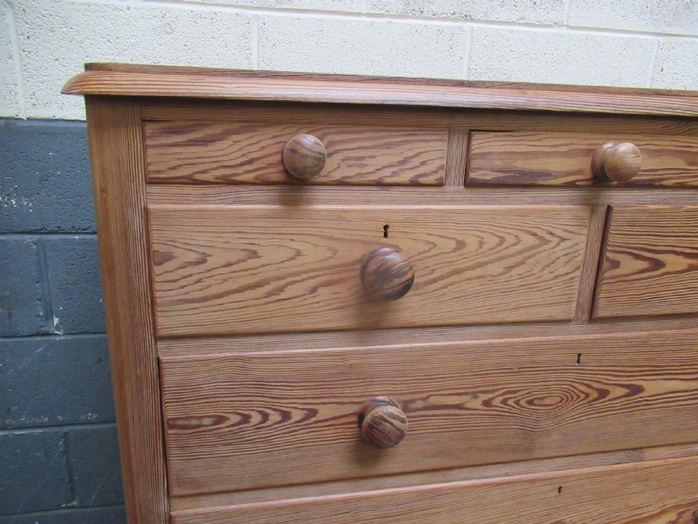 Victorian  1880s pitch pine chest of drawers View VIII
