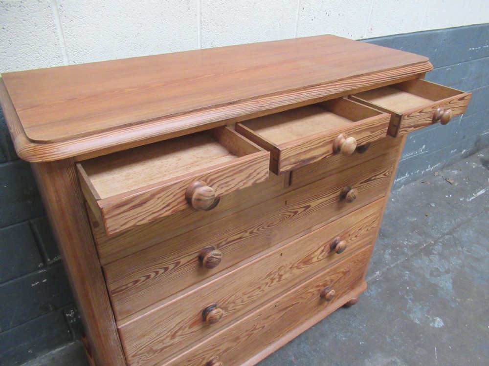 Victorian  1880s pitch pine chest of drawers View IX