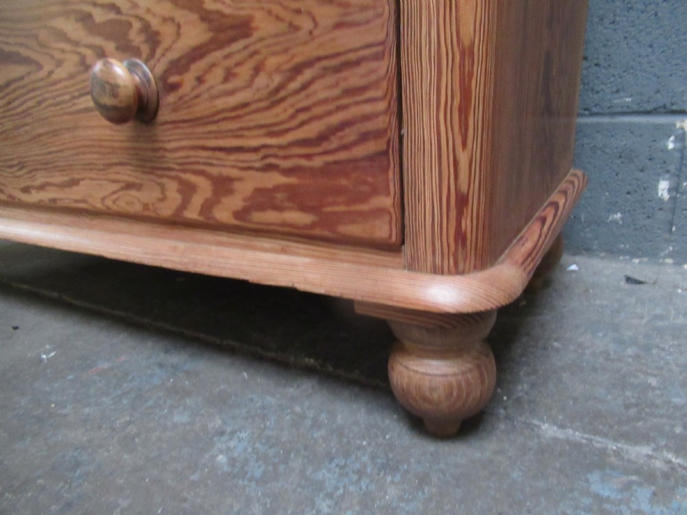Victorian  1880s pitch pine chest of drawers View XIII