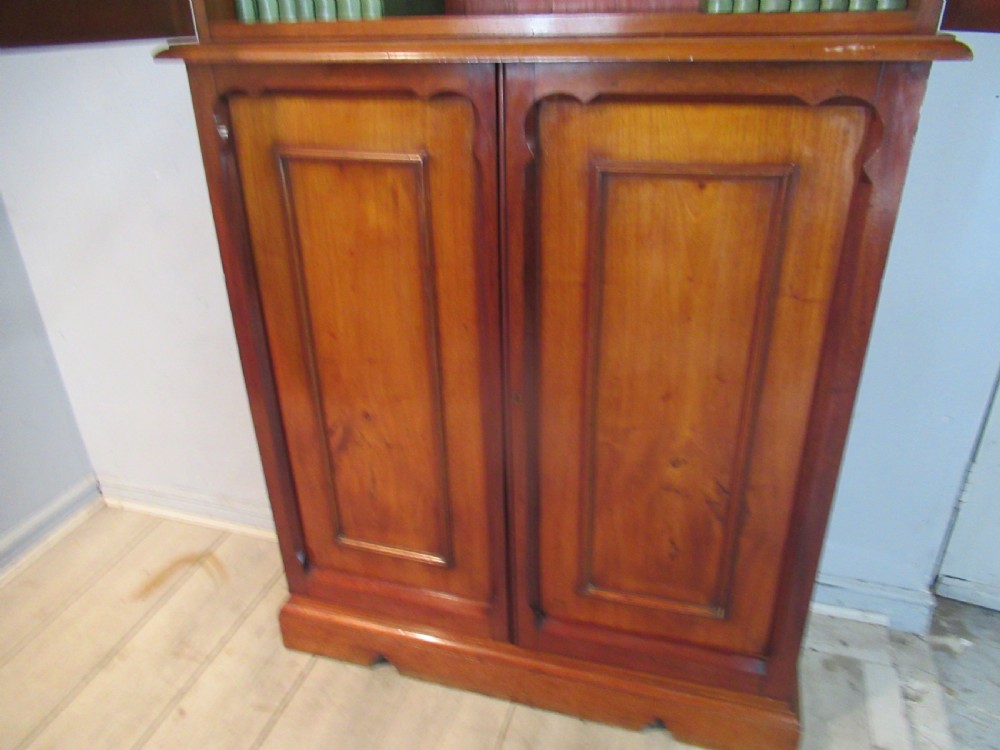 Victorian mahogany   cupboard bookcase  View V