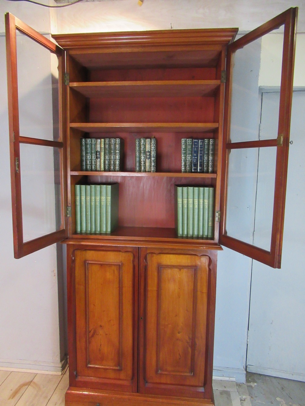 Victorian mahogany   cupboard bookcase 