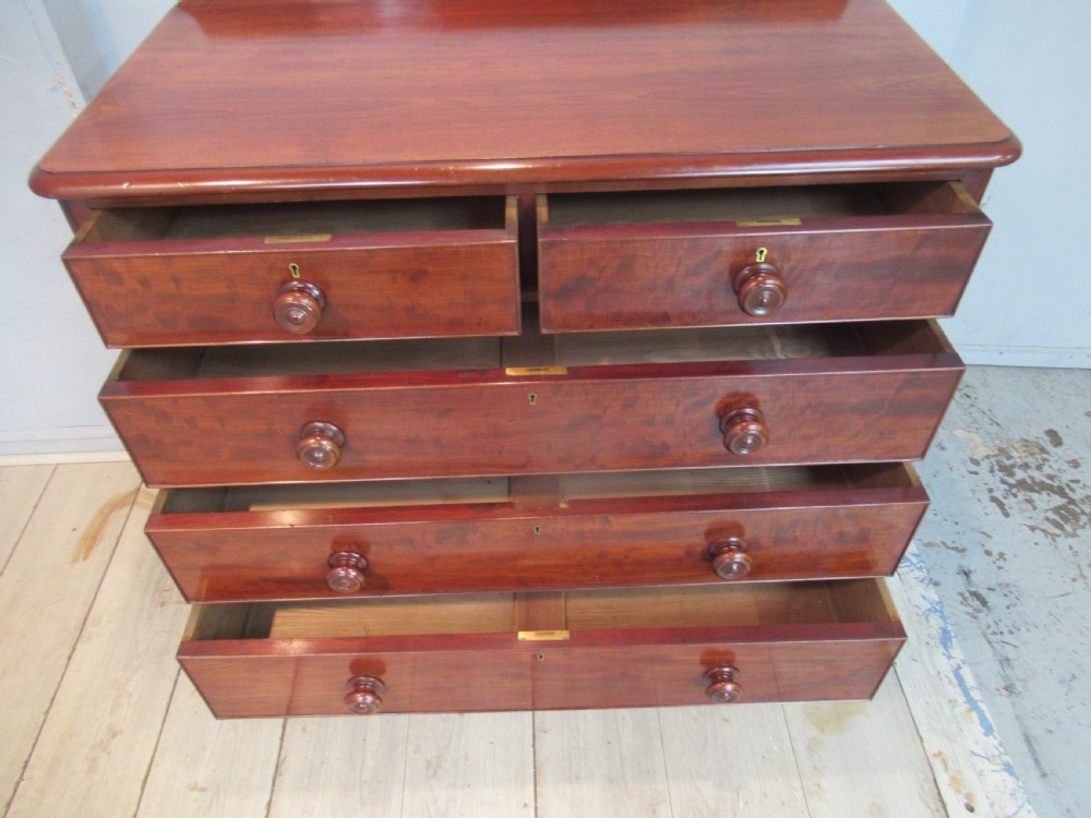 Good   Victorian mahogany chest of drawers View IX