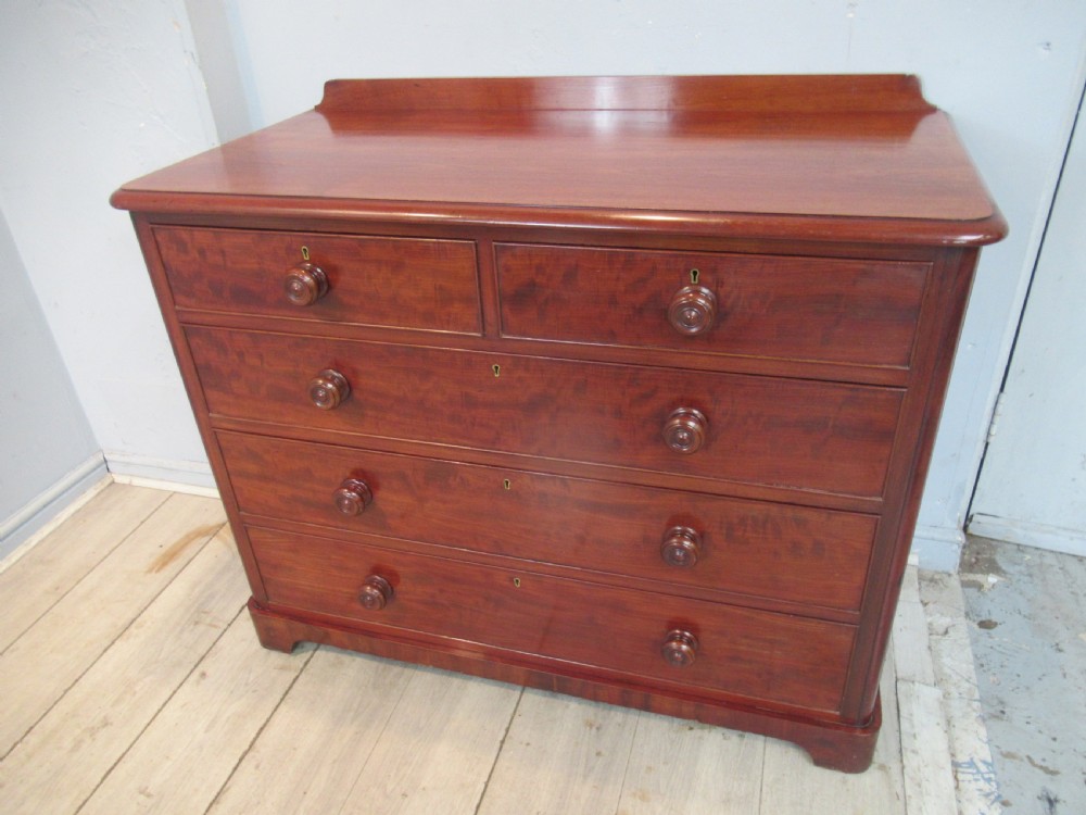 Good   Victorian mahogany chest of drawers View X
