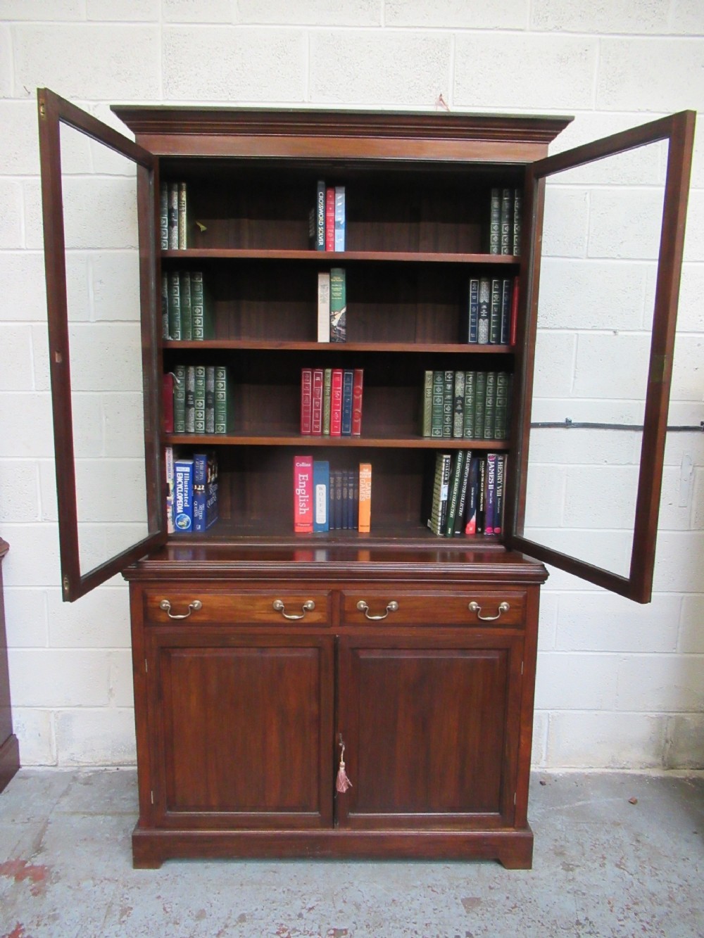 Edwardian  mahogany cupboard bookcase