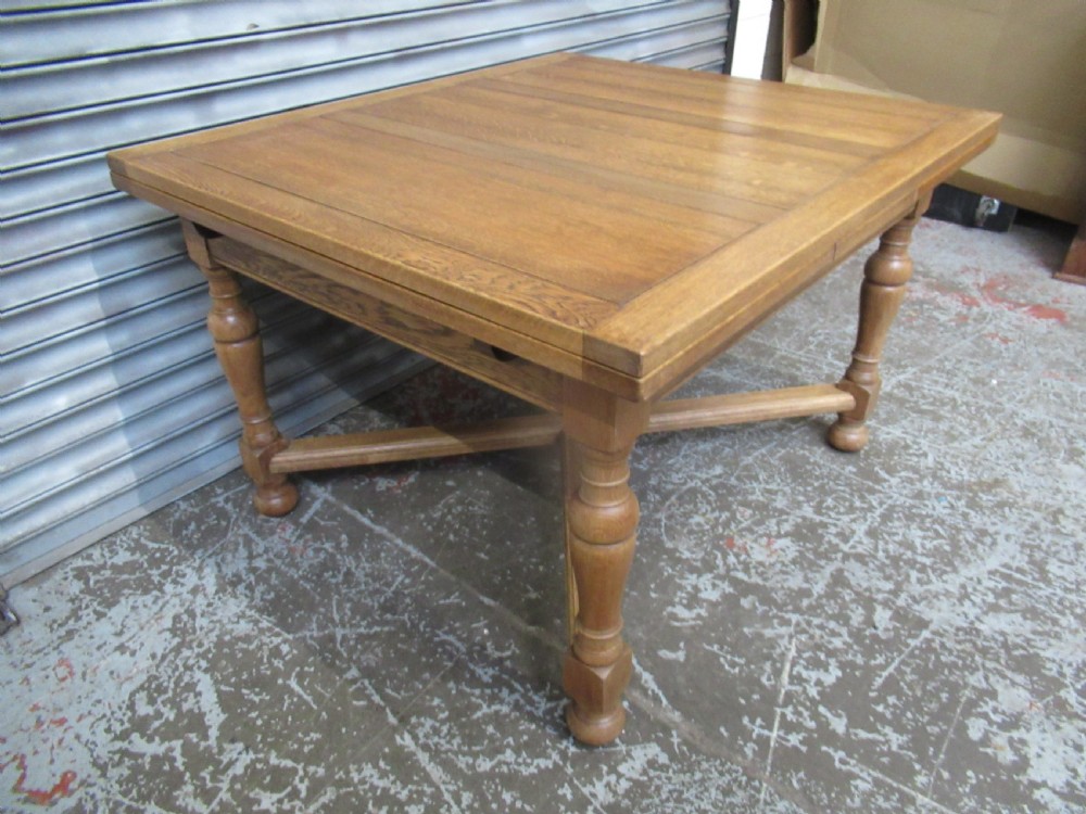 Light oak 1920s   extending dining table View VII