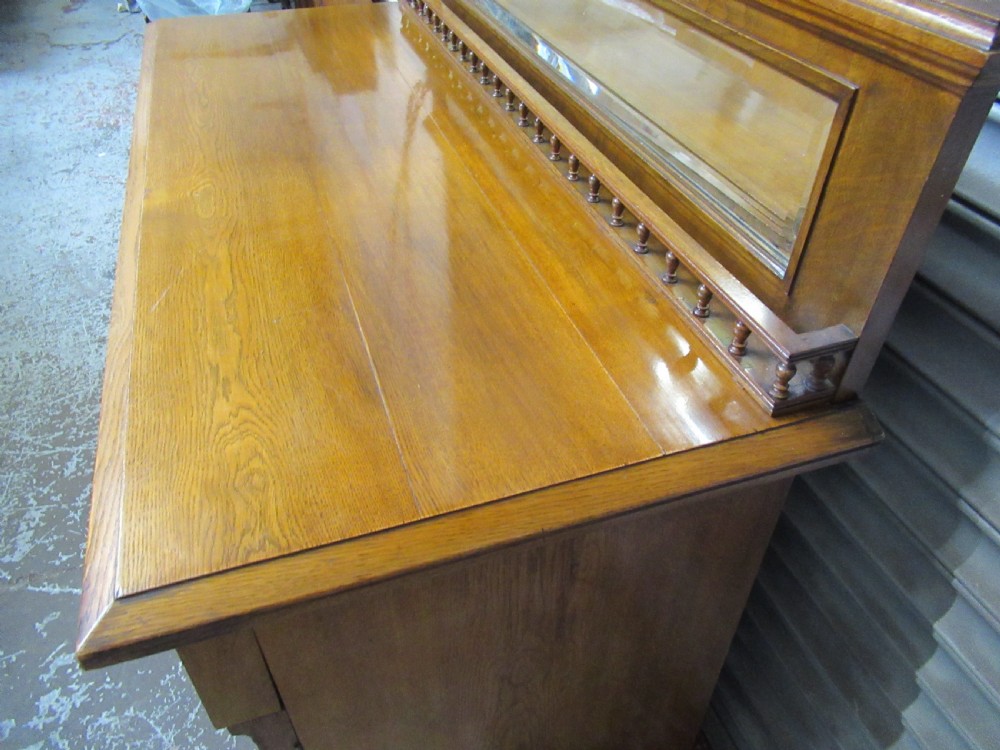 Late Victorian   light oak sideboard View V