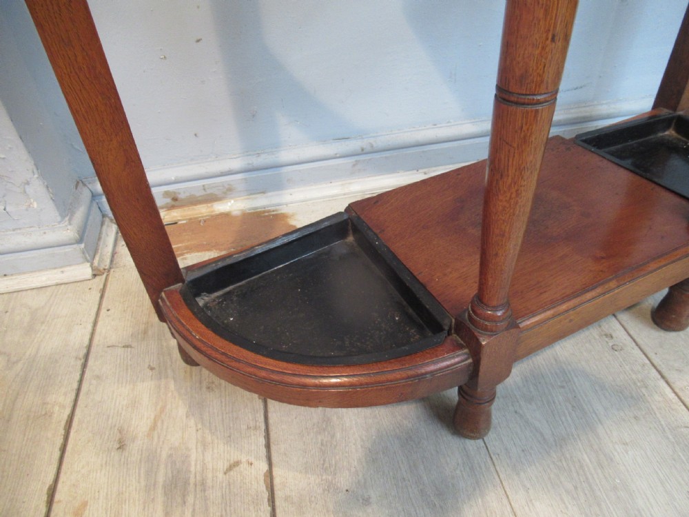 Late Victorian oak  walking stick stand View VI