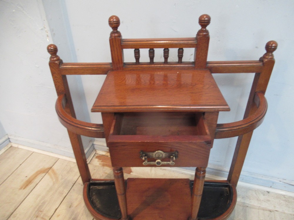 Late Victorian oak  walking stick stand View VII