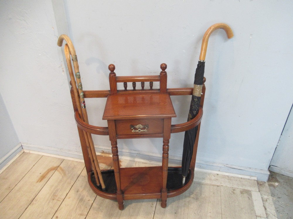 Late Victorian oak  walking stick stand View VIII
