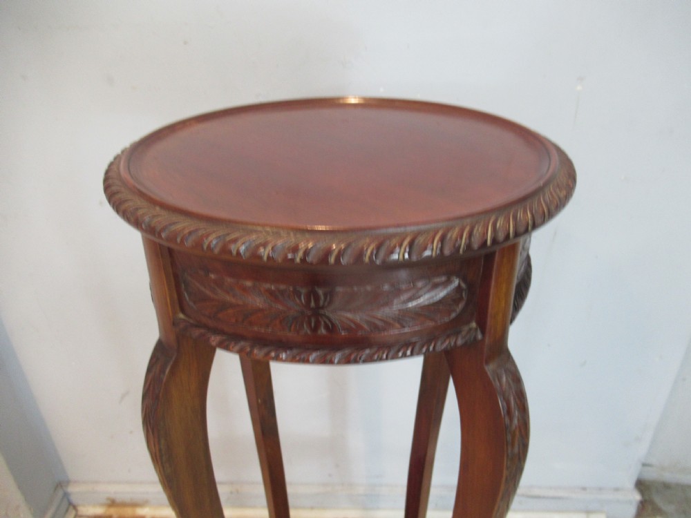 Edwardian mahogany   plant stand  pedestal View II