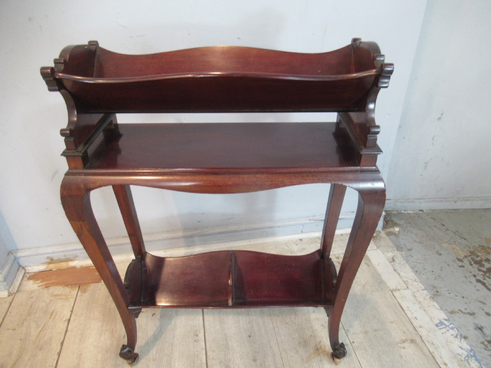 Edwardian mahogany  book trough 