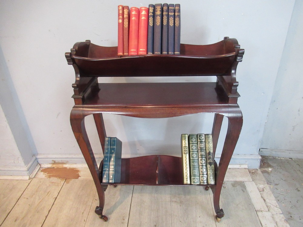 Edwardian mahogany  book trough  View II