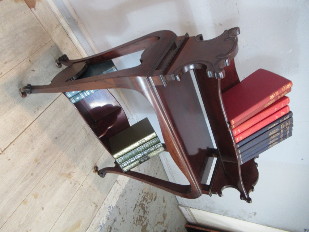 Edwardian mahogany  book trough  View III