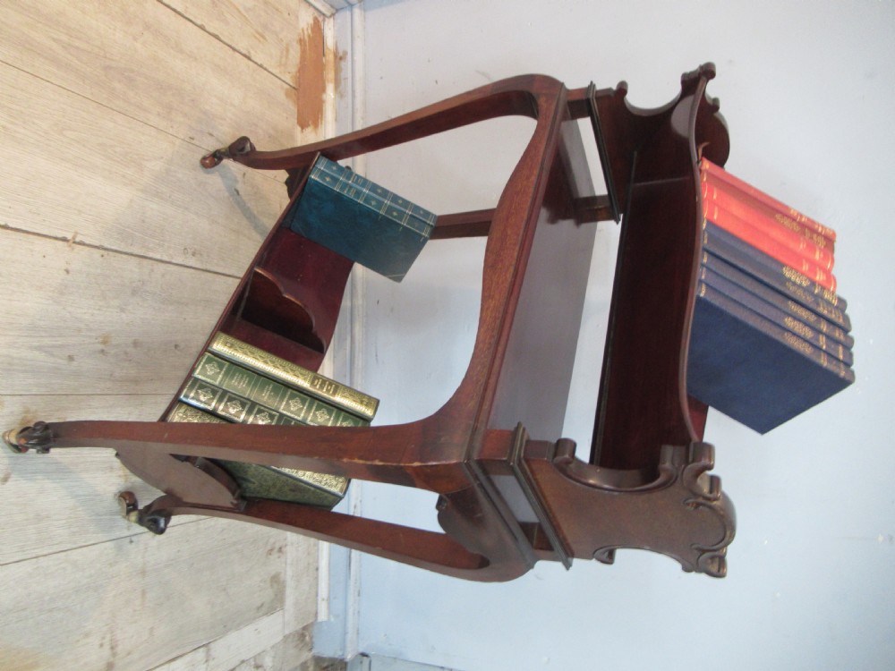 Edwardian mahogany  book trough  View V