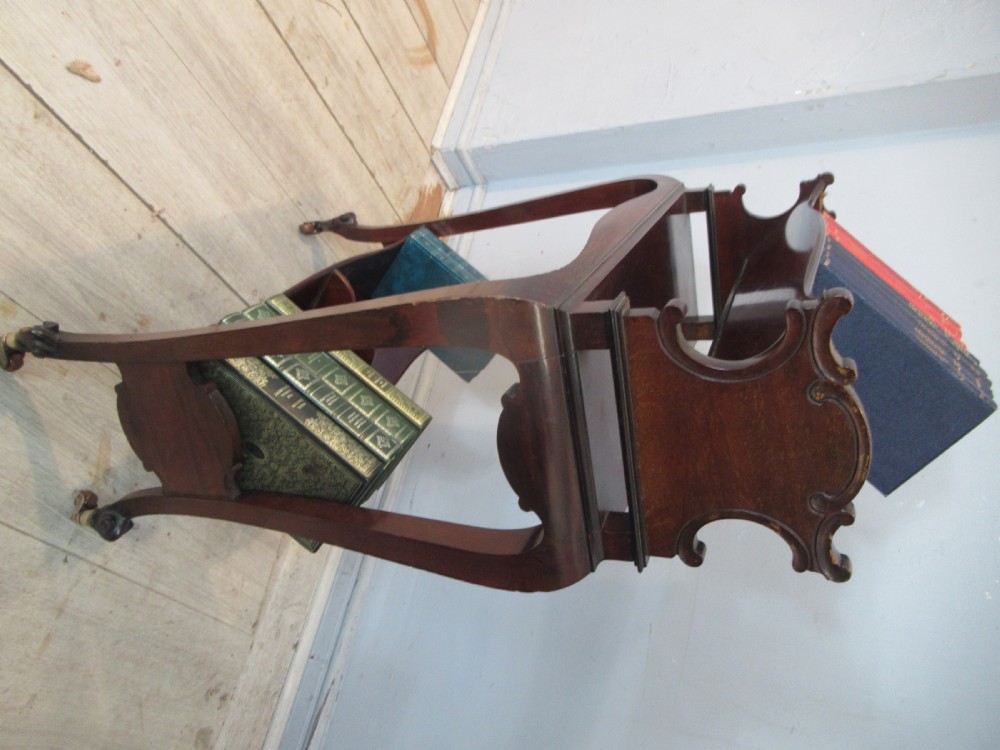 Edwardian mahogany  book trough  View VI