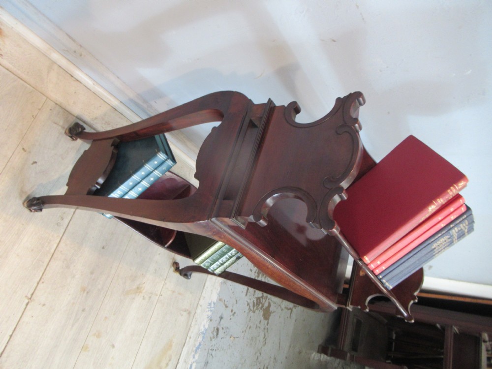 Edwardian mahogany  book trough  View VII