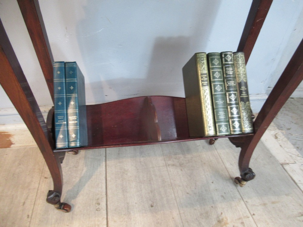 Edwardian mahogany  book trough  View VIII