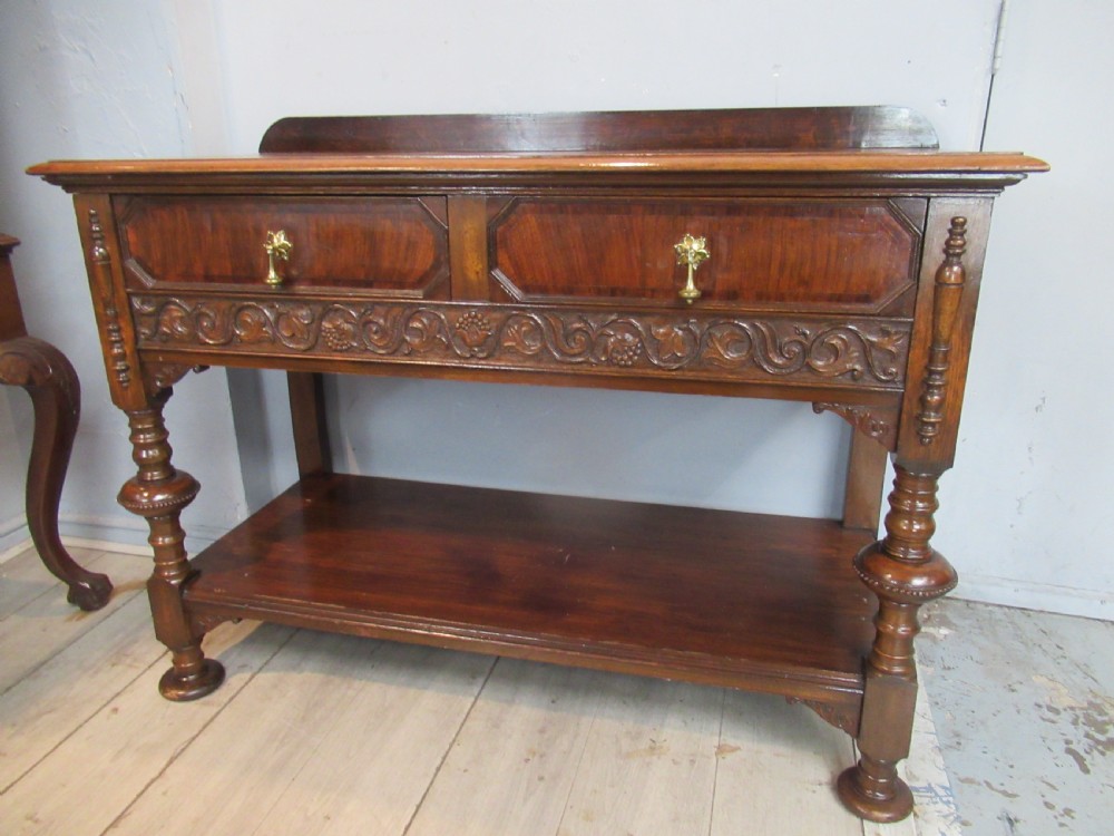 Oak two drawer  side table  View II