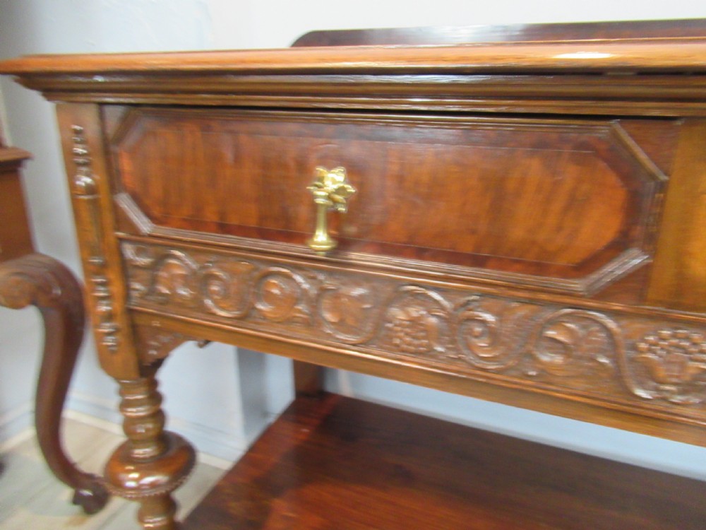 Oak two drawer  side table  View VI