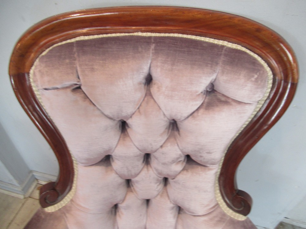 Victorian  mahogany  balloon back arm chair View VII