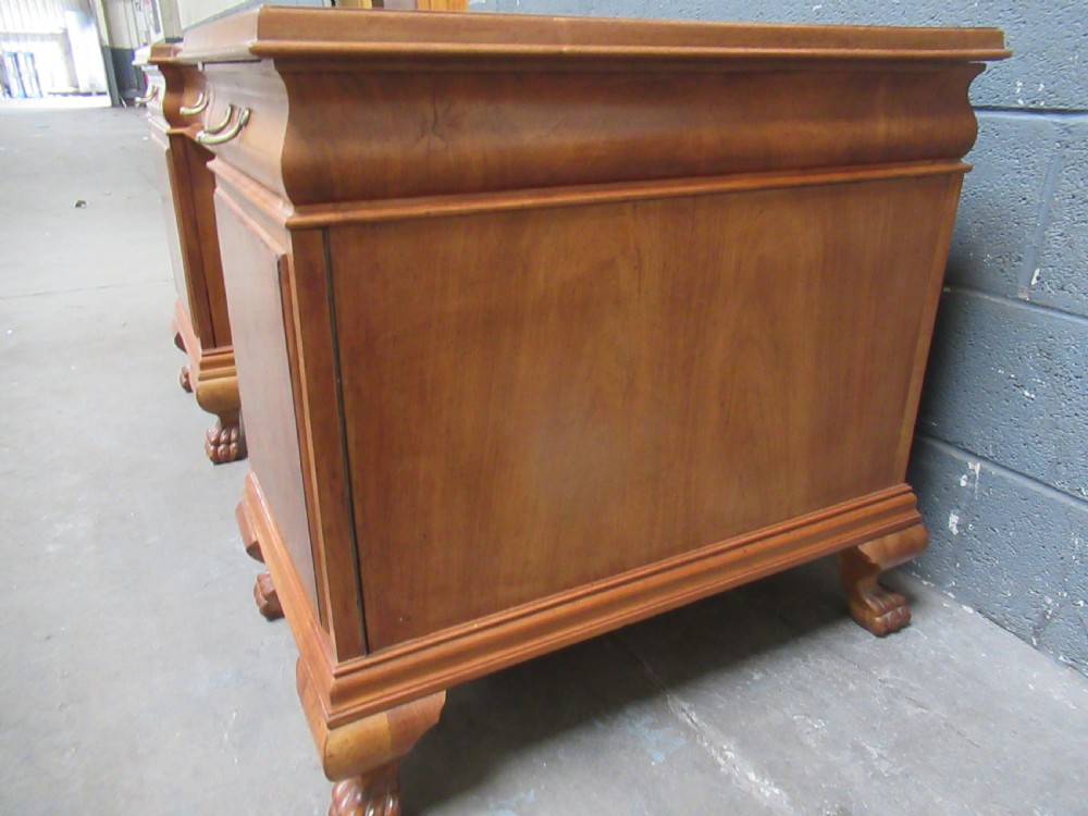 Walnut and burr walnut knee hole desk  View IX