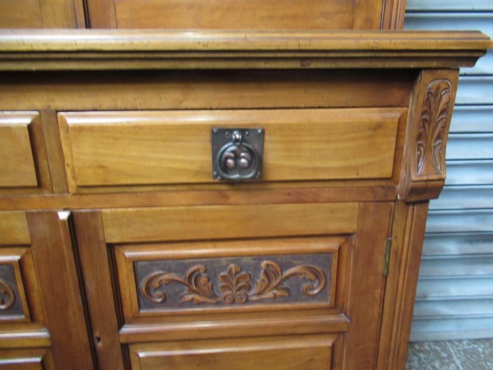 Edwardian  walnut cupboard bookcase  View V