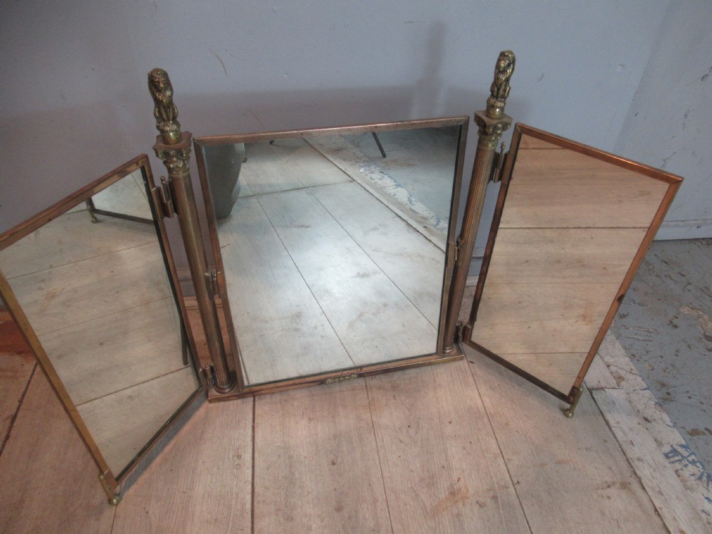 Brass  dressing   table mirror View II