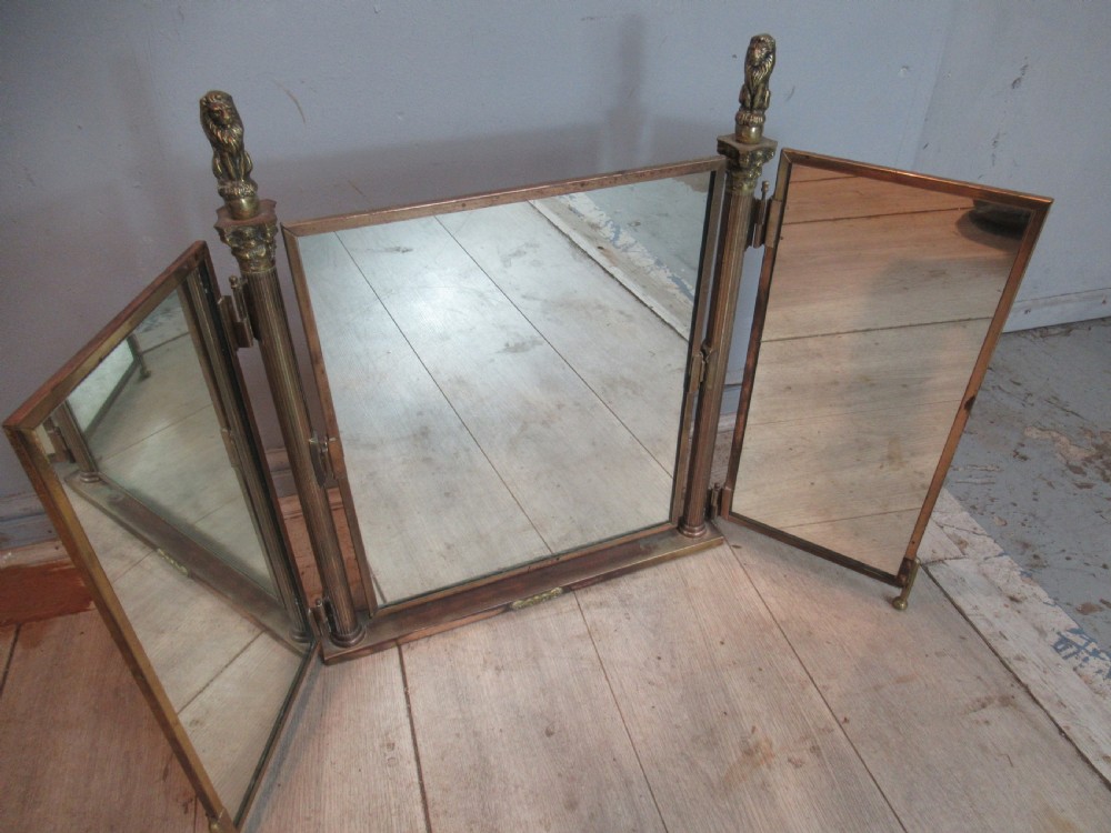 Brass  dressing   table mirror View VIII