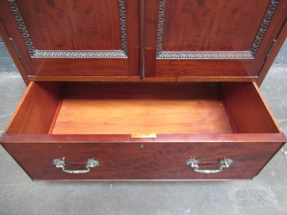 Small size Edwardian  period  mahogany wardrobe View X