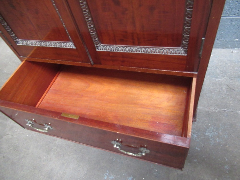 Small size Edwardian  period  mahogany wardrobe View XI