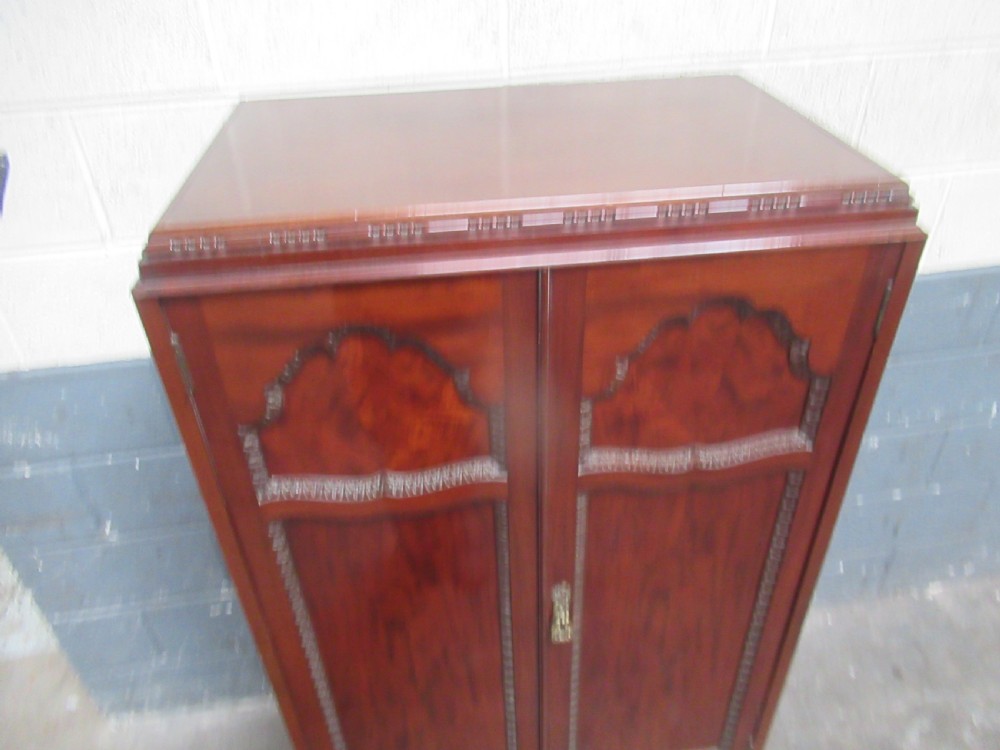 Small size Edwardian  period  mahogany wardrobe View XIII