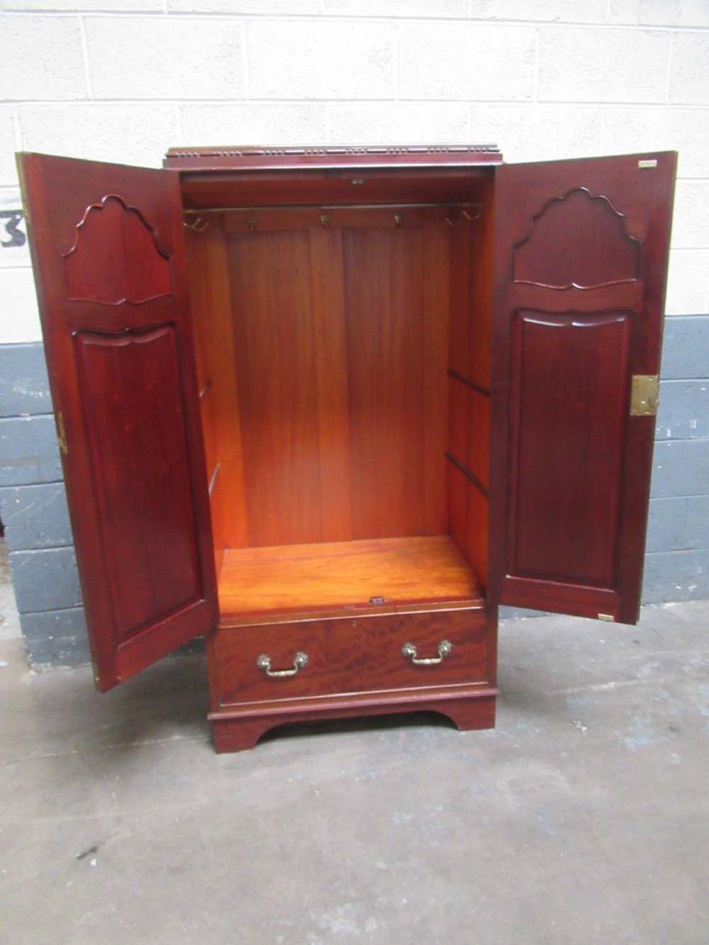 Small size Edwardian  period  mahogany wardrobe