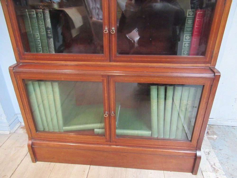 Edwardian mahogany  and inlaid six tier  stacker type  bookcase  View X