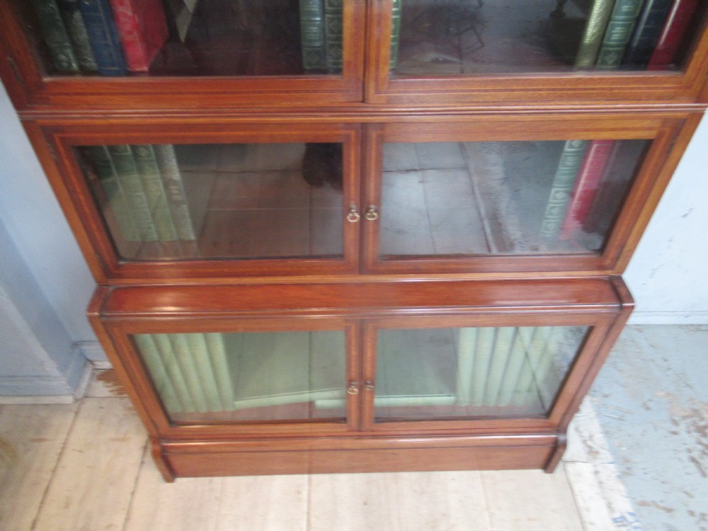 Edwardian mahogany  and inlaid six tier  stacker type  bookcase  View XI
