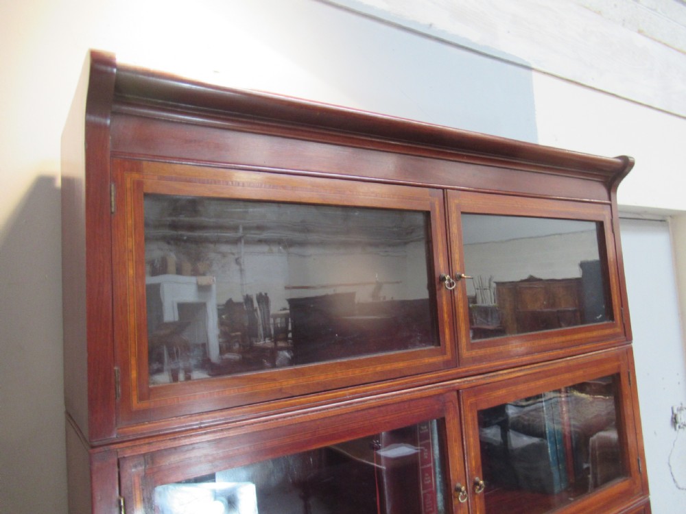 Edwardian mahogany  and inlaid six tier  stacker type  bookcase  View XII