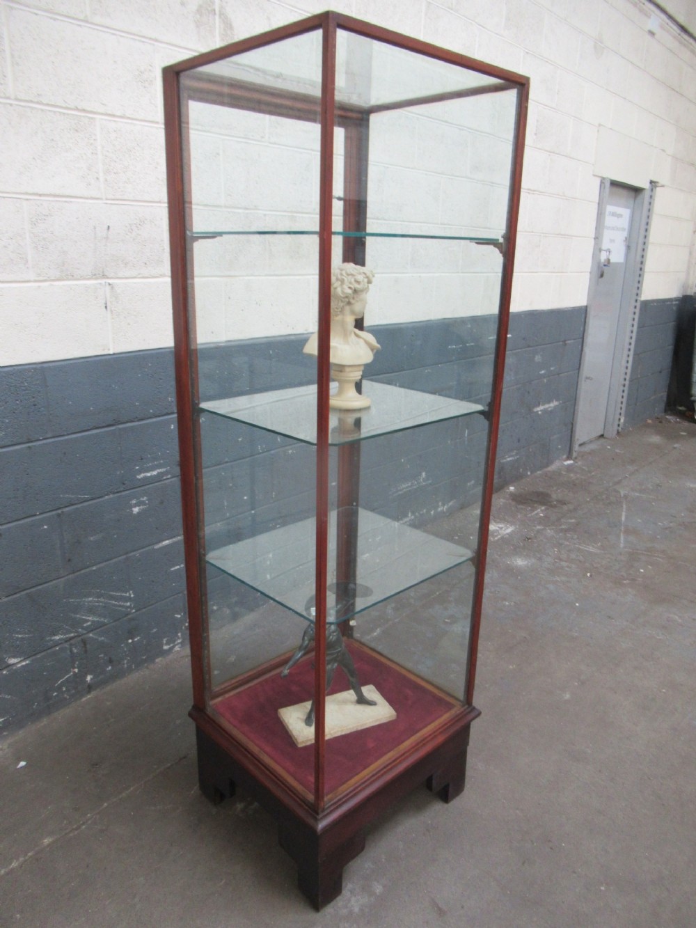 Edwardian  period tall slim size shop show case