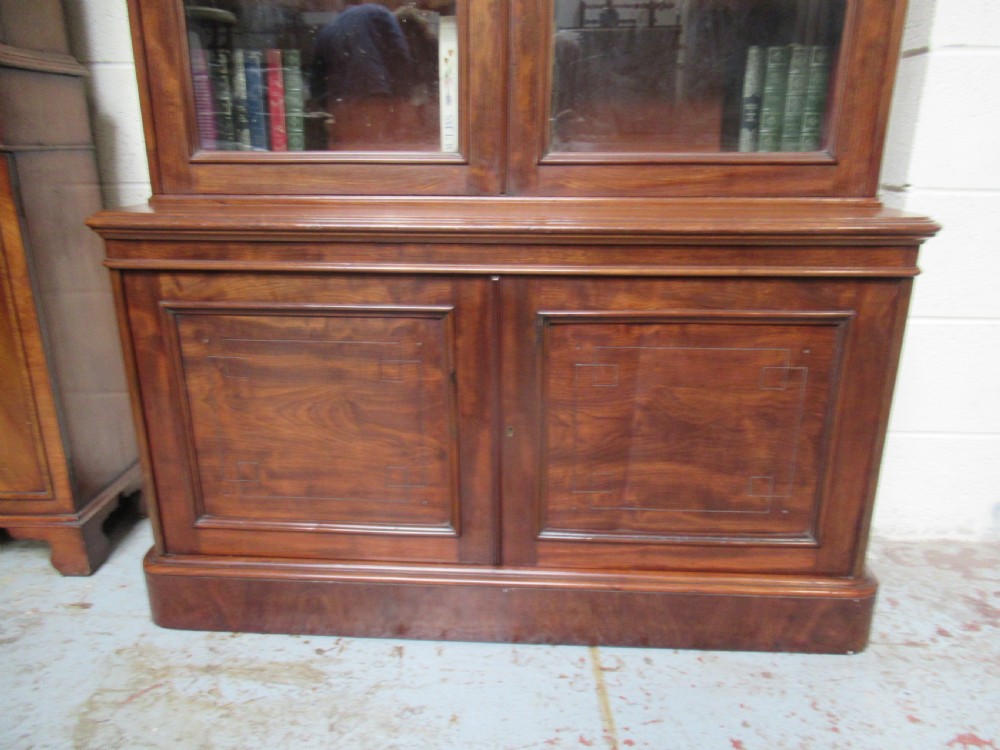 Tall Victorian  period mahogany bookcase  View III