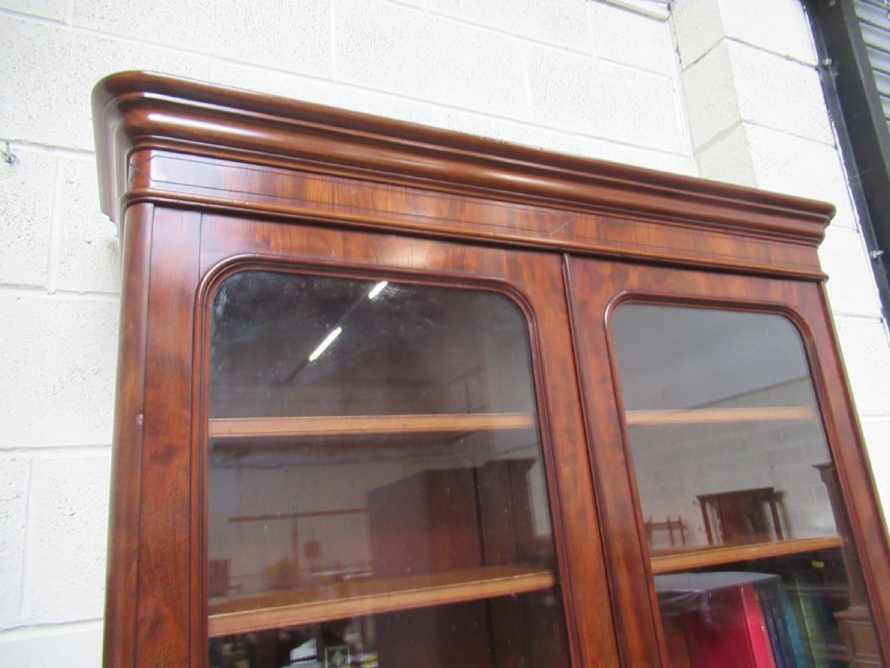 Tall Victorian  period mahogany bookcase  View IV