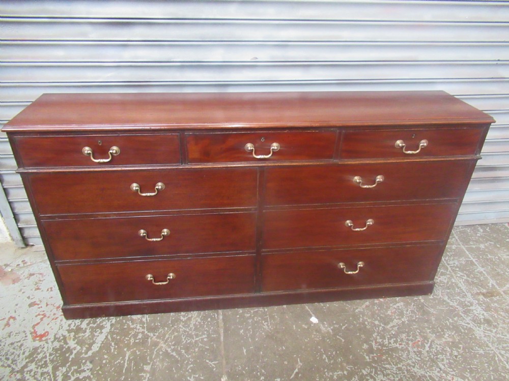 19th century  mahogany  bank of nine drawers