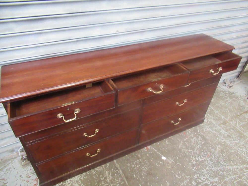 19th century  mahogany  bank of nine drawers View VIII