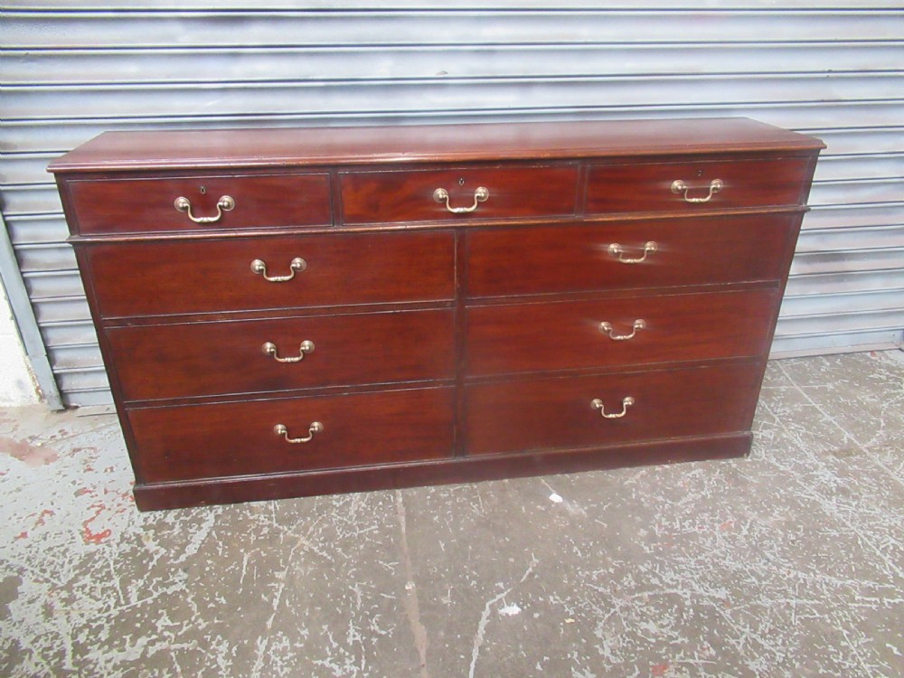 19th century  mahogany  bank of nine drawers View XII