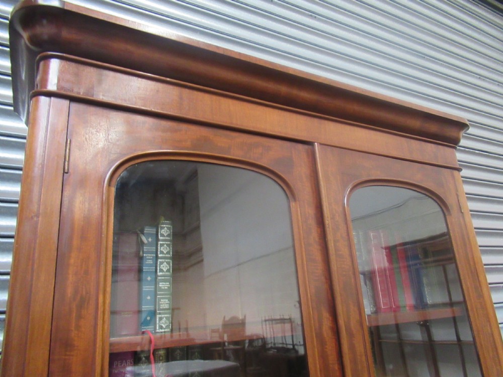 Victorian mahogany cupboard bookcase View IV