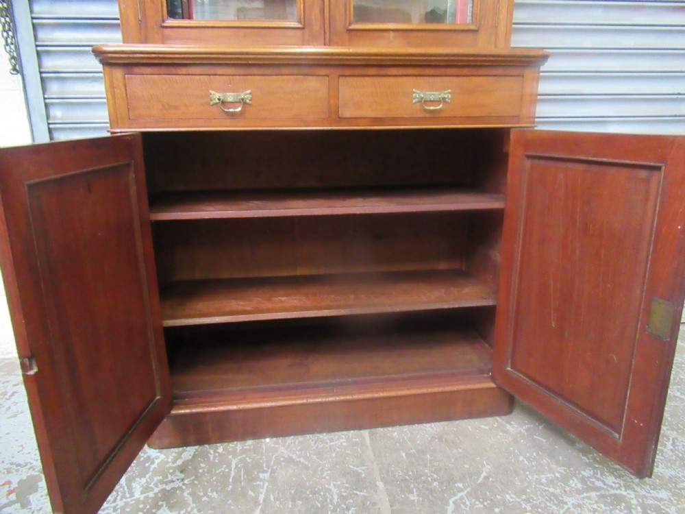 Victorian mahogany cupboard bookcase View XII
