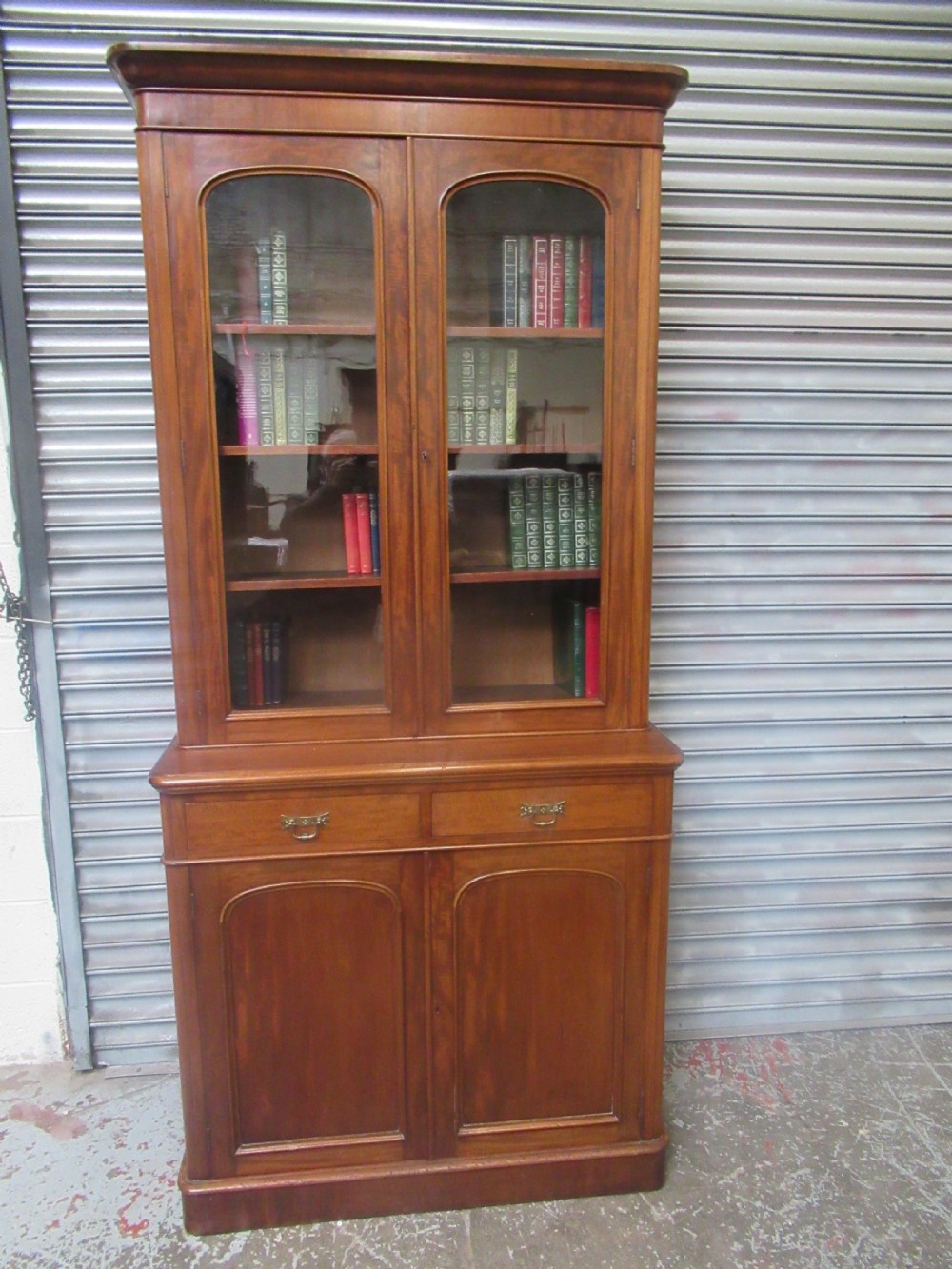 Victorian mahogany cupboard bookcase
